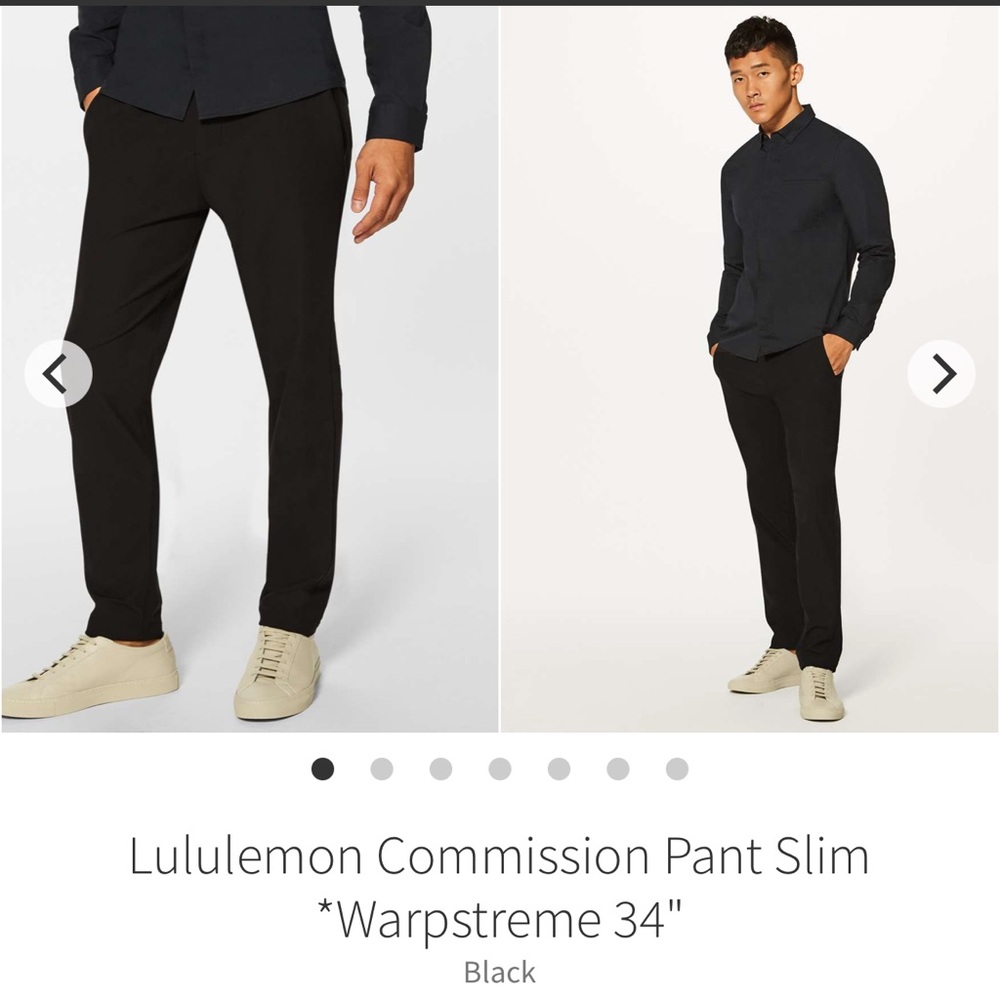 141-$535 *FREE SHIPPING* EUC Lululemon Commission Pant Slim Black 32 x 27